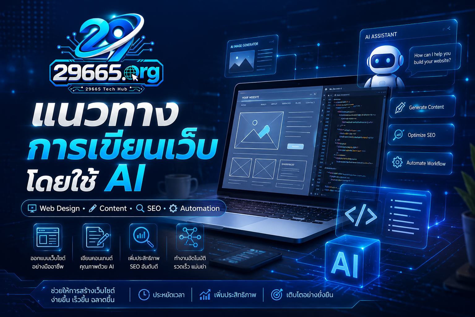 แนวทาง การเขียนเว็บโดยใช้ ai