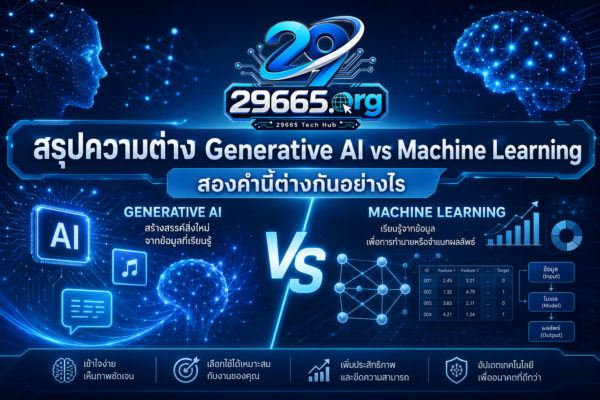 สรุปความต่าง Generative AI vs Machine Learning สองคำนี้ต่างกันอย่างไร?