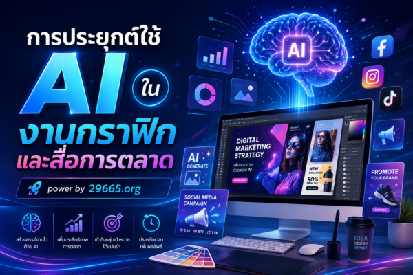 การประยุกต์ใช้ AI ในงานกราฟิกและสื่อการตลาด: เมื่อความคิดสร้างสรรค์ทำงานเร็วขึ้นด้วยปัญญาประดิษฐ์