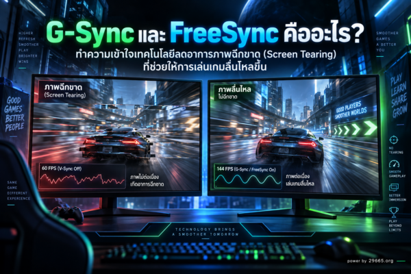 G-Sync และ FreeSync คืออะไร? ทำความเข้าใจเทคโนโลยีลดอาการภาพฉีกขาด (Screen Tearing) ที่ช่วยให้การเล่นเกมลื่นไหลขึ้น