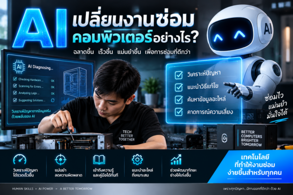 AI เปลี่ยนงานซ่อมคอมพิวเตอร์อย่างไร?