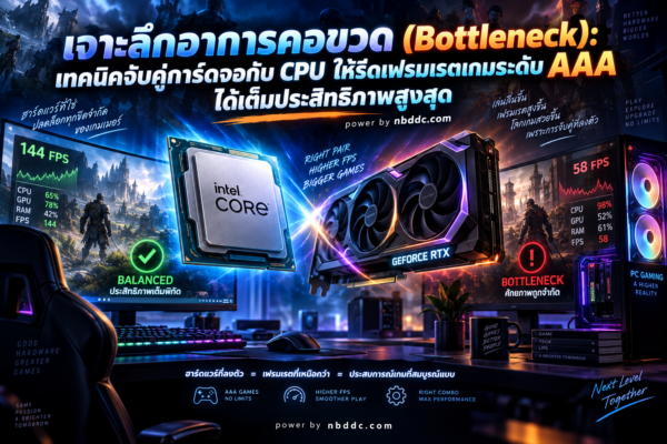 เจาะลึกอาการคอขวด (Bottleneck): เทคนิคจับคู่การ์ดจอกับ CPU ให้รีดเฟรมเรตเกมระดับ AAA ได้เต็มประสิทธิภาพสูงสุด