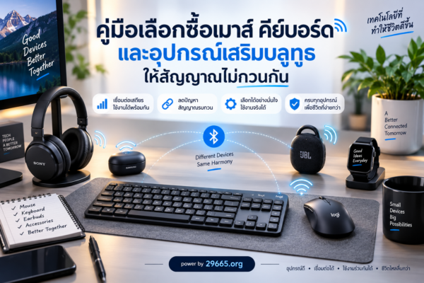 คู่มือเลือกซื้อเมาส์ คีย์บอร์ด และอุปกรณ์เสริมบลูทูธให้สัญญาณไม่กวนกัน