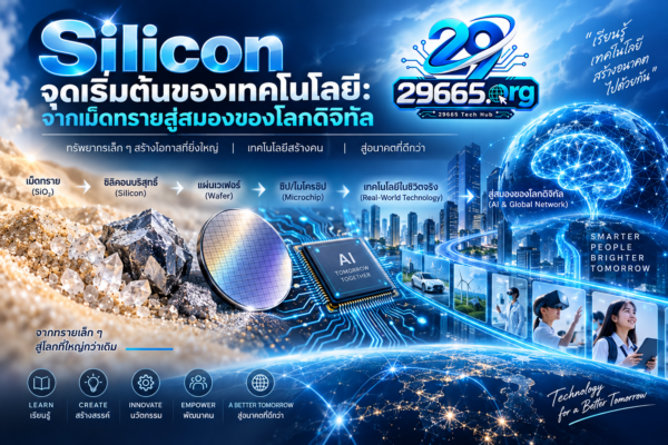 Silicon จุดเริ่มต้นของเทคโนโลยี: จากเม็ดทรายสู่สมองของโลกดิจิทัล