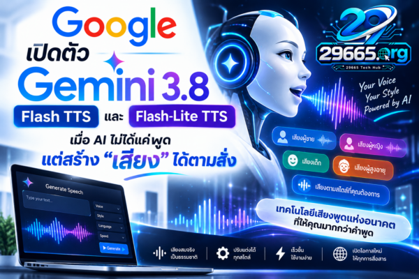 Google เปิดตัว Gemini 3.8 Flash TTS และ Flash-Lite TTS เมื่อ AI ไม่ได้แค่พูด แต่สร้าง “เสียง” ได้ตามสั่ง