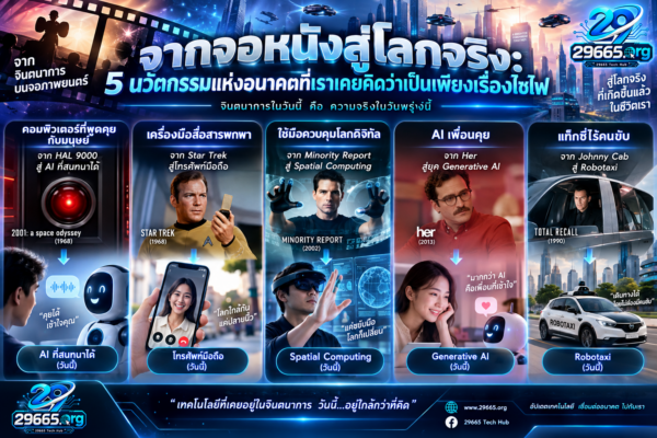 จากจอหนังสู่โลกจริง: 5 นวัตกรรมแห่งอนาคตที่เราเคยคิดว่าเป็นเพียงเรื่องไซไฟ