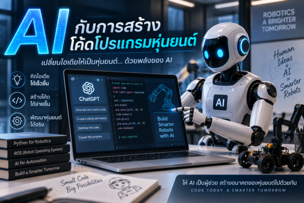 AI กับการสร้างโค้ดโปรแกรมหุ่นยนต์