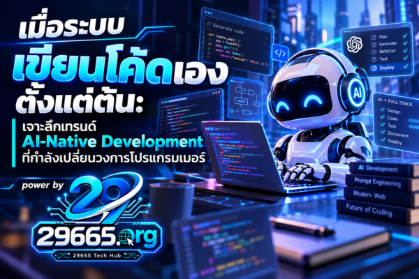 เมื่อระบบเขียนโค้ดเองตั้งแต่ต้น: เจาะลึกเทรนด์ AI-Native Development ที่กำลังเปลี่ยนวงการโปรแกรมเมอร์