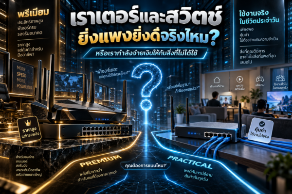 เราเตอร์และสวิตช์ ยิ่งแพงยิ่งดีจริงไหม? หรือเรากำลังจ่ายเงินให้กับสิ่งที่ไม่ได้ใช้!
